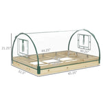Mini Raised Garden Bed Planter Box Greenhouse Combo with Clear PVC Cover