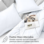 Queen size Super Soft Microfiber Down Alternative Comforter Set White