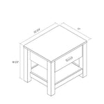 FarmHouse Traditional Rustic Acacia 1 Drawer Nightstand
