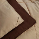 Full/Queen Traditional Microfiber Reversible 3 Piece Comforter Set in Brown