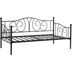 Twin size French Country Style Black Metal Day Bed Frame