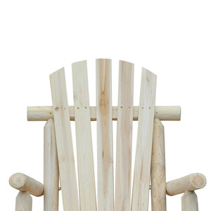FarmHouse Classical Fir Wood Rocking Adirondack Chair Natural - Set of 2