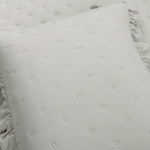 Full/Queen Lightweight Grey Ruffle Reversible Oversized 3 Piece Quilt Set