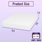 Full size 10-inch Charcoal Infused Memory Foam Mattress with Removable Cover