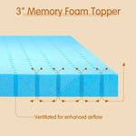 Full size 3-inch Thick High Density Memory Foam Mattress Topper