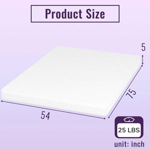 Full size 5-inch Charcoal Infused Memory Foam Mattress with Removable Cover