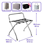 High Back Metal Folding Luggage Rack