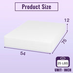 Full size 12-inch Charcoal Infused Memory Foam Mattress with Removable Cover