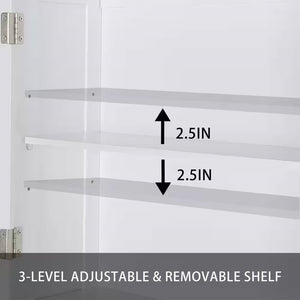 Over the Toilet Bathroom Storage Cabinet Shelving Unit in Grey Wood Finish