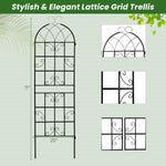 Set of 2 - 6-Ft Heavy Duty Outdoor Galvanized Metal Garden Trellis