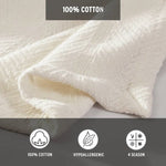 King size Cream Bone Lightweight 100-Percent Cotton Blanket - Machine Washable