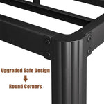 King size Heavy Duty Metal Bed Frame with Round Edge Legs - Headboard Compatible