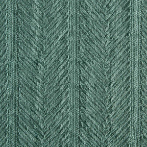 King size Lightweight 100-Percent Cotton Reversible Knit Blanket in Green