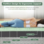 King size 3-inch Thick Green Ergonomic Breathable Air Foam Mattress Topper
