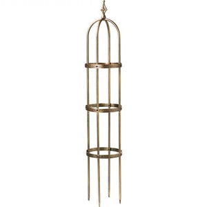 60-inch Copper Finish Steel Outdoor Garden Trellis Obelisk