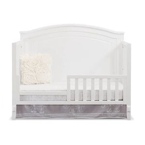 SF Home Solid Wood Toddler Bed Rail in White Finish - Crib Sold Separately