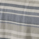 Twin size Navy Blue Tan Cream Chevron Stripe Lightweight Cotton Blanket
