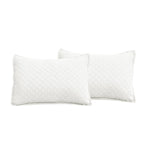 Full/Queen Lightweight Cotton Linen White Textured Reversible 3-Piece Quilt Set
