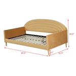 Twin size Mid-Century Modern Yellow Velvet Upholstered Daybed