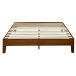 Full size Low Profile Platform Bed Frame in Cherry Wood Finish