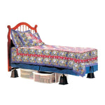6-inch High Bed Risers in Black - 4-Pack