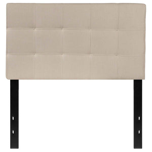 Twin size Modern Beige Taupe Fabric Upholstered Headboard
