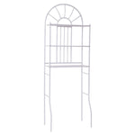Over Toilet Bathroom Space Saving Storage Shelving Unit in White Metal Finish